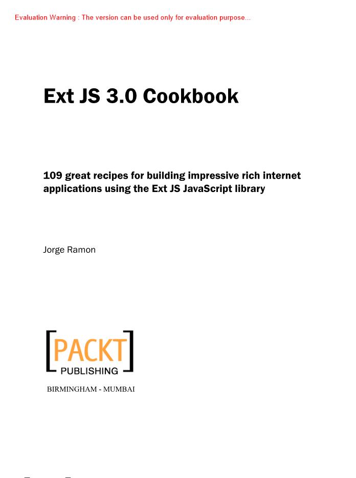 《Ext JS 30 Cookbook_Packtpub_英文版》