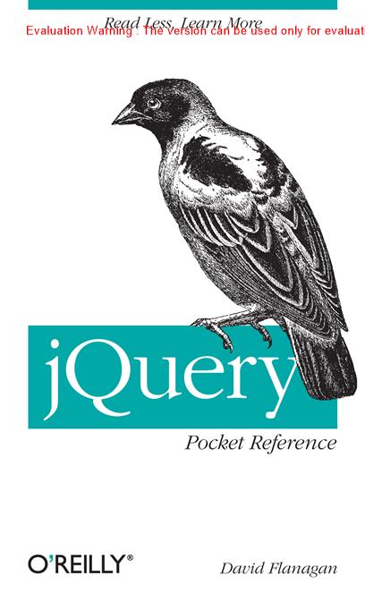 《jQuery Pocket Reference_David Flanagan》