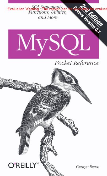 《MySQLPocketReference(MySQL袖珍参考手册)_George Reese》