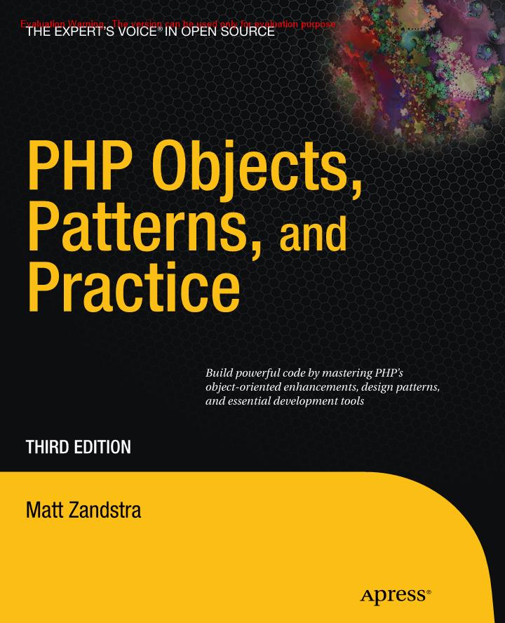 《Apress PHP Objects Patterns and Practice_Matt Zandstra》